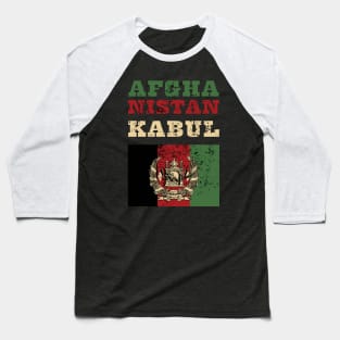 Flag of Afghanistan Baseball T-Shirt